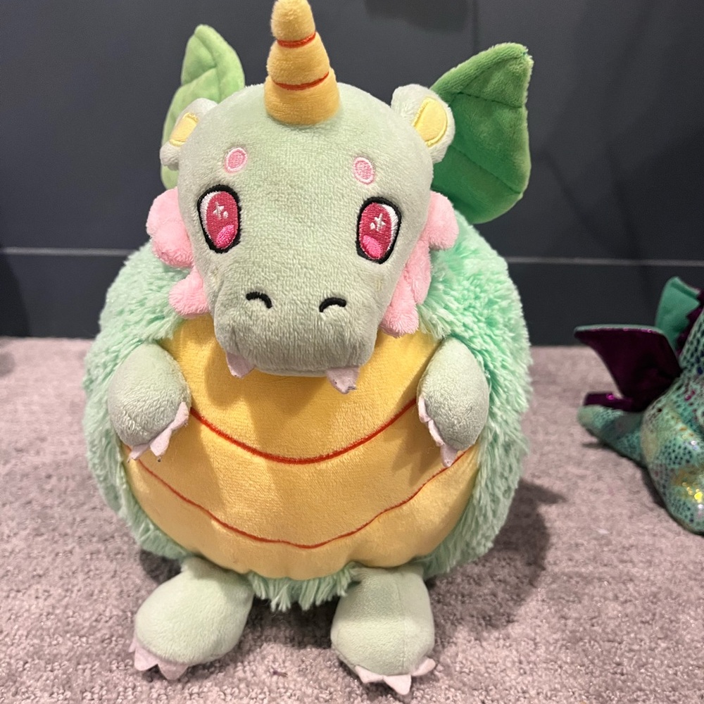 Squishable dragon key lime green